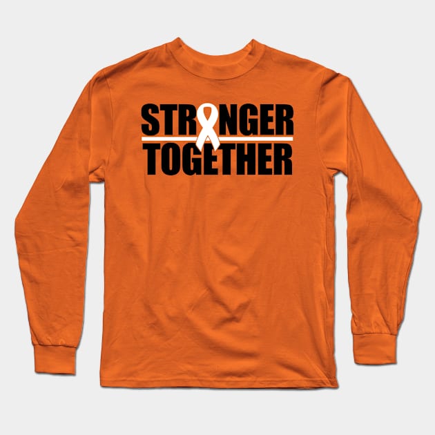 Stronger Together - White Ribbon Long Sleeve T-Shirt by CuteCoCustom